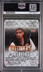 1997 Finest Embossed Tim Duncan #306 Embossed PSA 10 Spurs Gem Mint